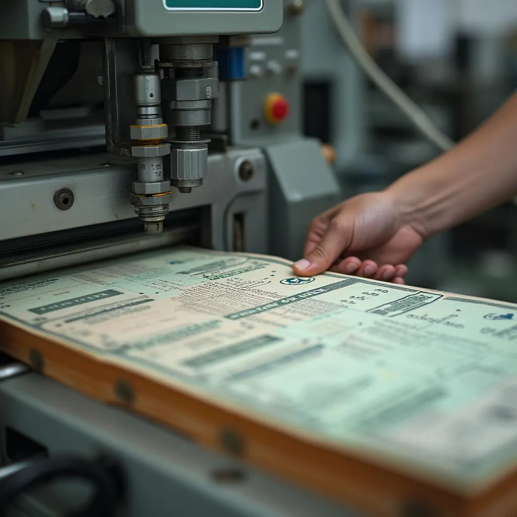 Proceso de producción de cheques