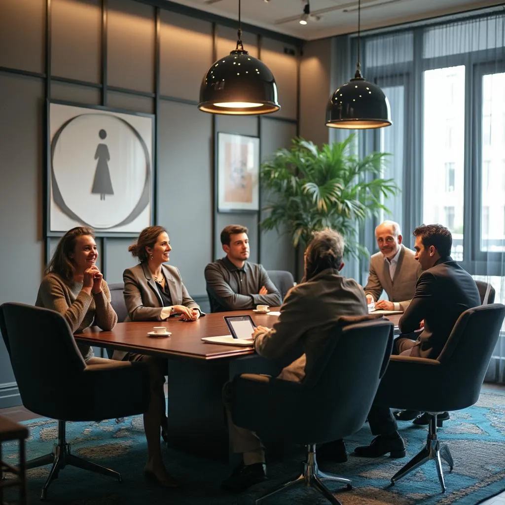 Reunión con clientes corporativos
